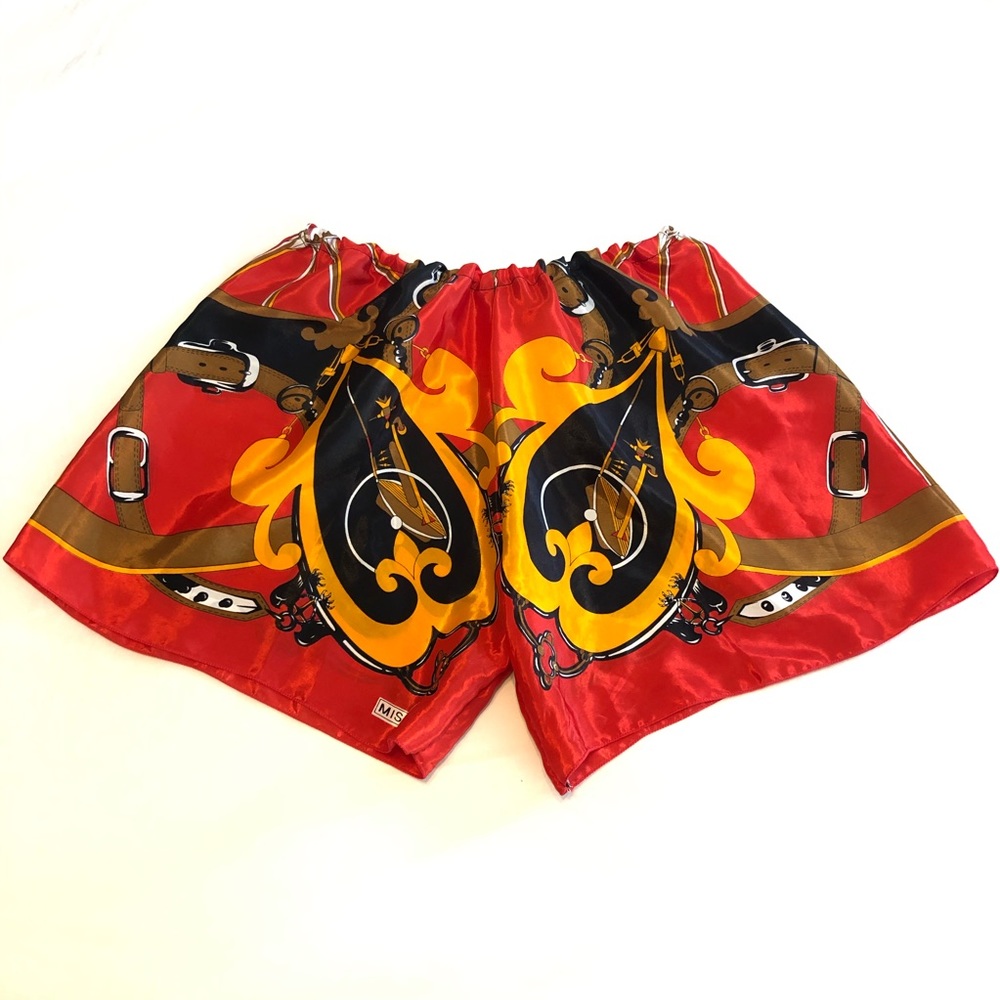 Handmade Equestrian silk-like elastic band shorts